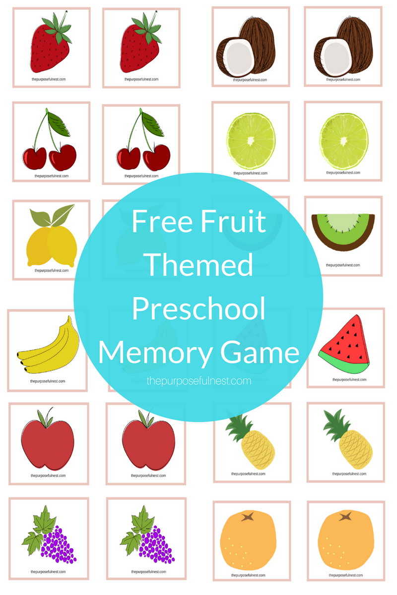 Preschool Memory Game | The Purposeful Nest - Free Printable Matching Cards