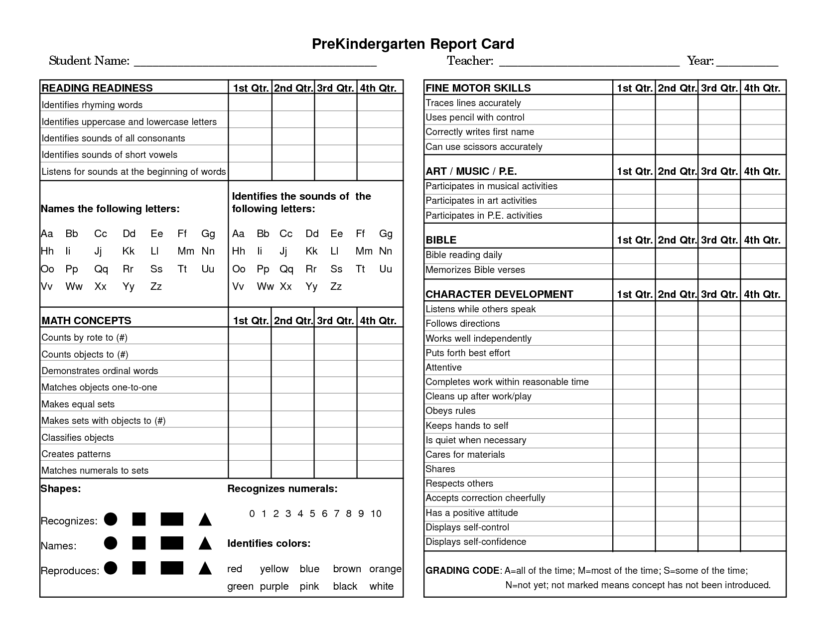 Preschool Progress Report Template | Childcare | Kindergarten Report - Free Printable Kindergarten Report Cards