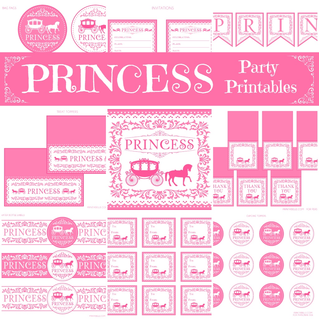 Princess Party Printables Free - Kaza.psstech.co - Free Printable Princess Birthday Banner
