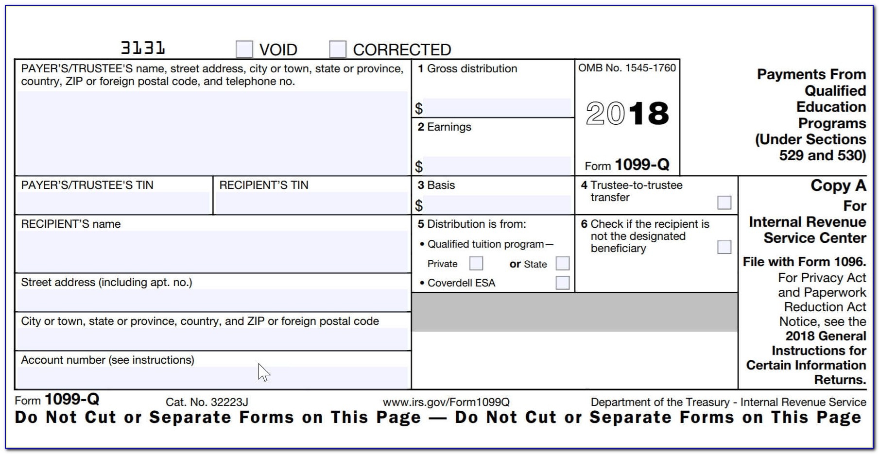 1099 Misc Form Printable