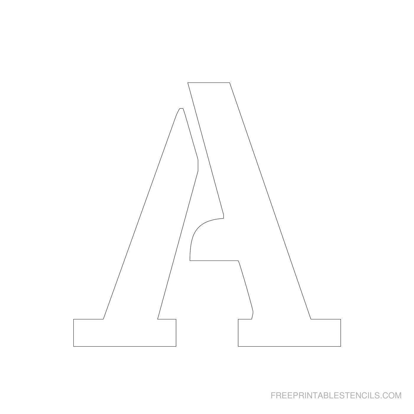Printable 4 Inch Letter Stencil A | 06/19 | Letter Stencils, Free - Free Printable 4 Inch Block Letters