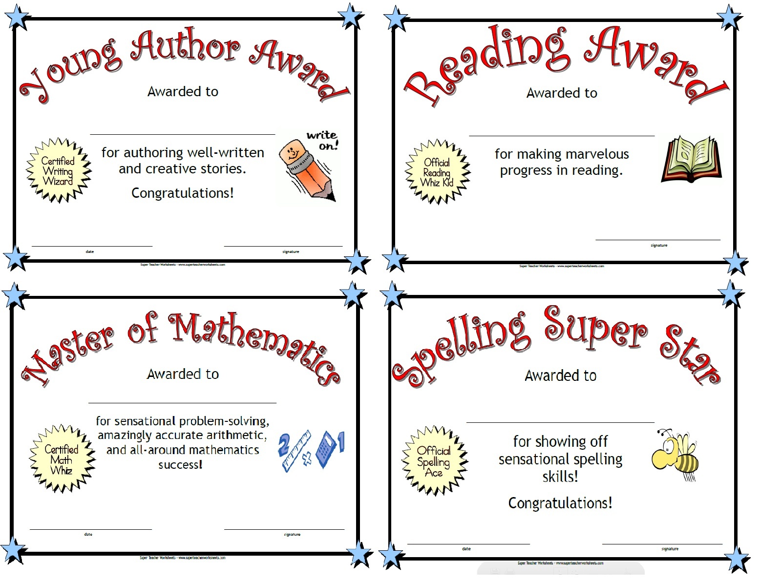 Printable Awards - Free Printable Awards