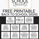 Printable Back To School Signs   Print Our Free First Day Of School   First Day Of Kindergarten Sign Free Printable