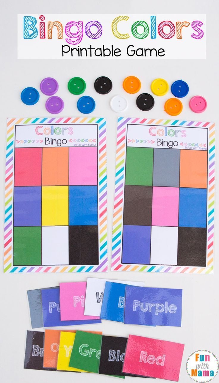 Printable Bingo Colors | Colors | Preschool Games, Preschool - Free Printable Games For Toddlers