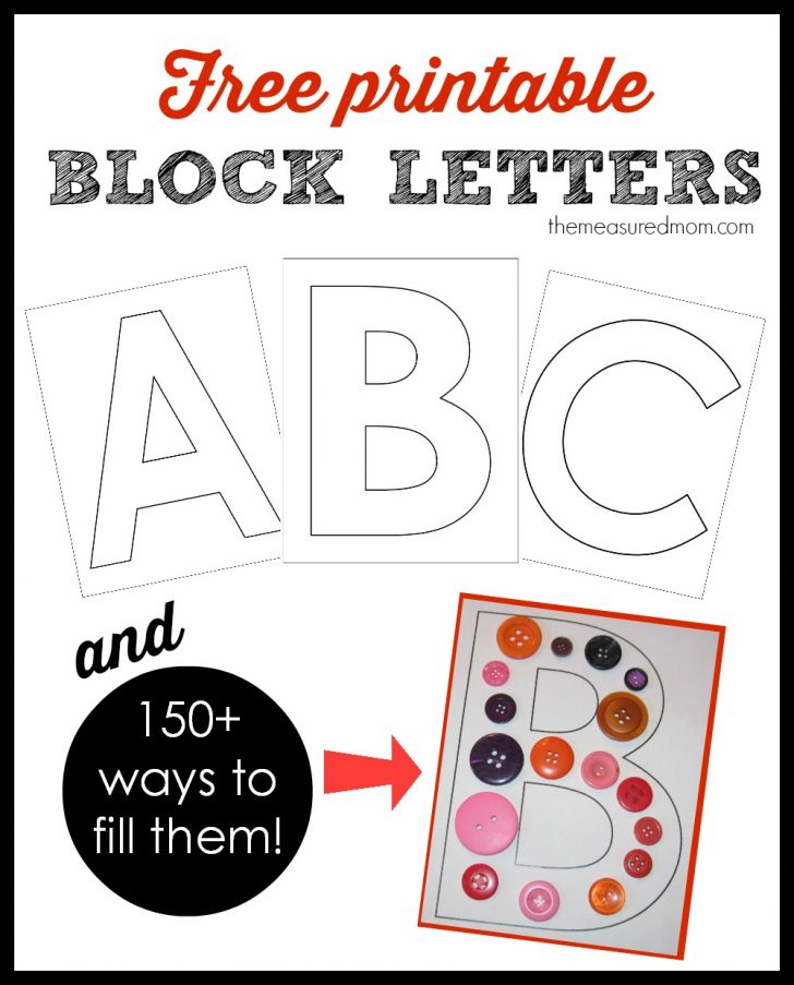 Free Printable Large Uppercase Alphabet Letters