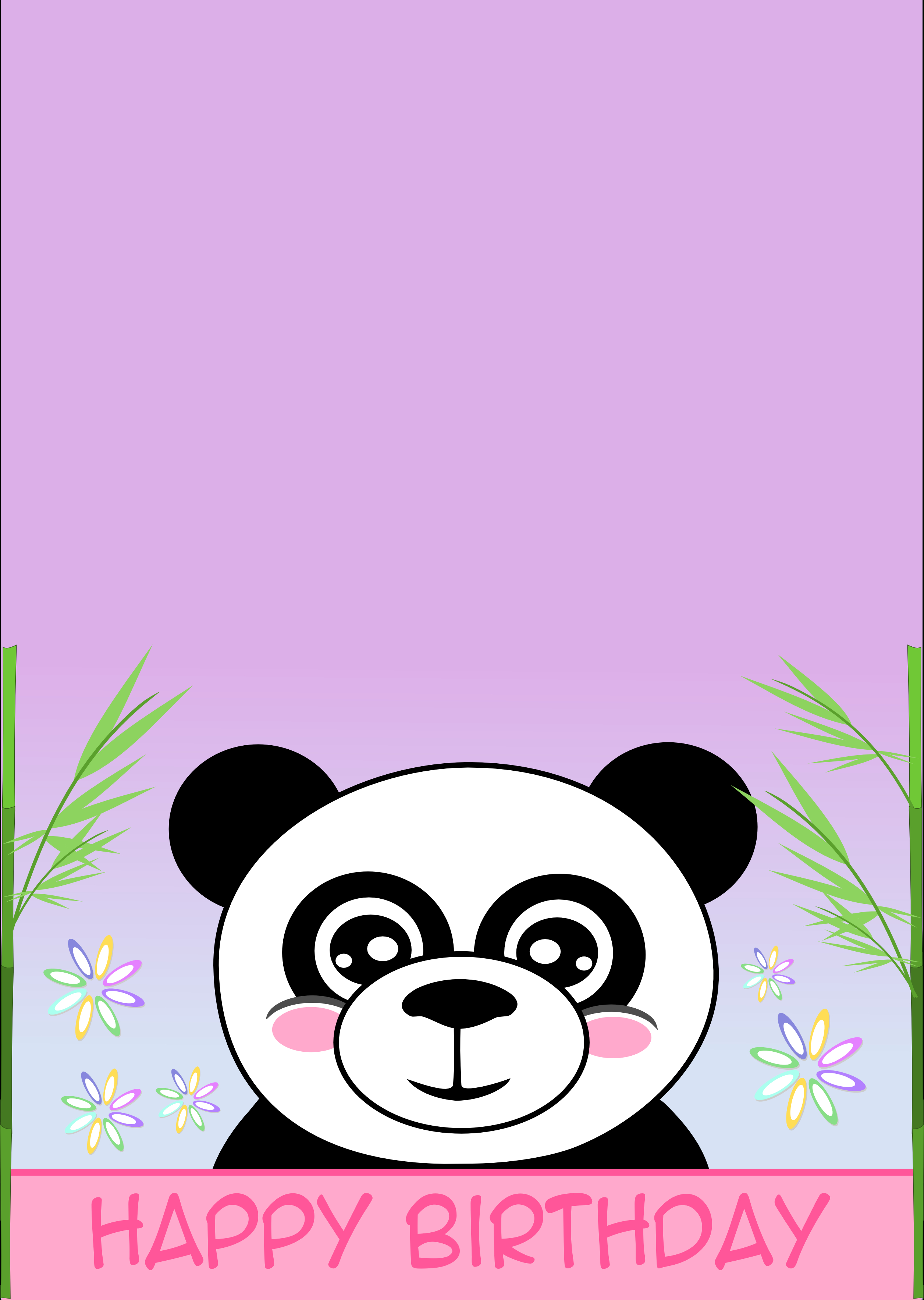 Printable Cards | Birthday | Free Printable Birthday Cards, Panda - Panda Bear Invitations Free Printable