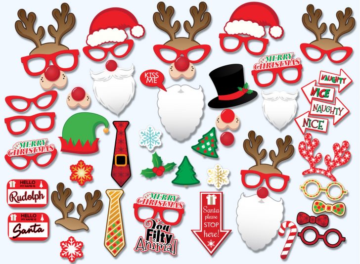 Printable Christmas Props For Pictures – Festival Collections  Free