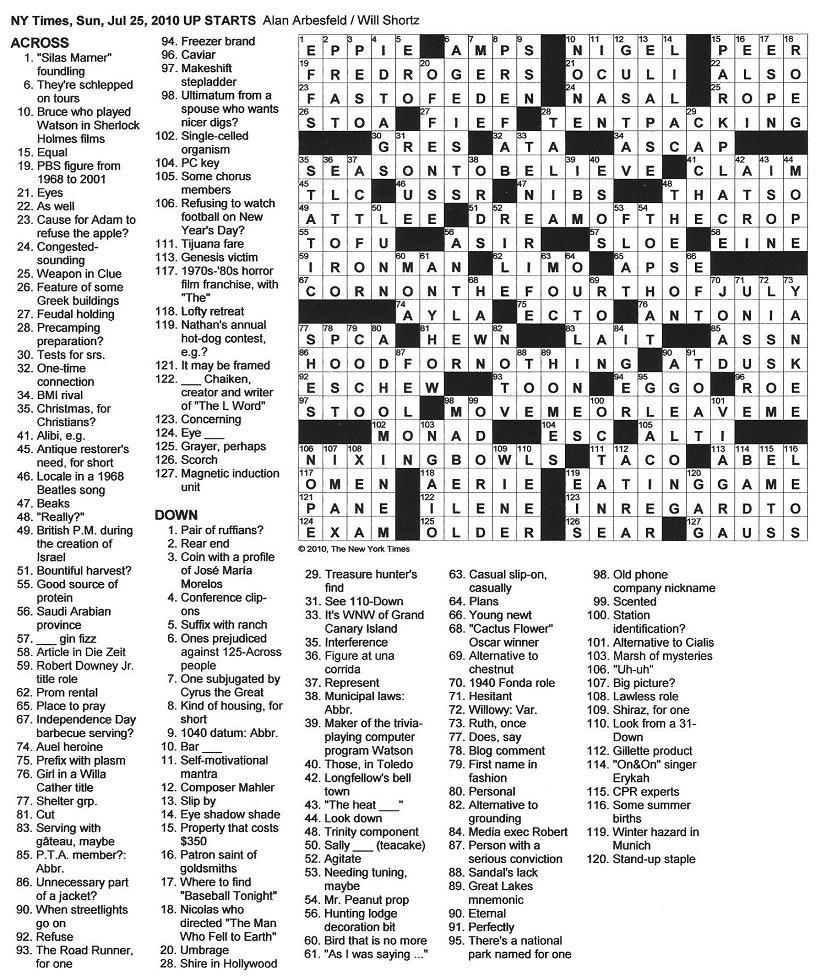 Printable Crossword Dictionary Ã€Žfire Signã€ - New York Times Crossword Printable Free