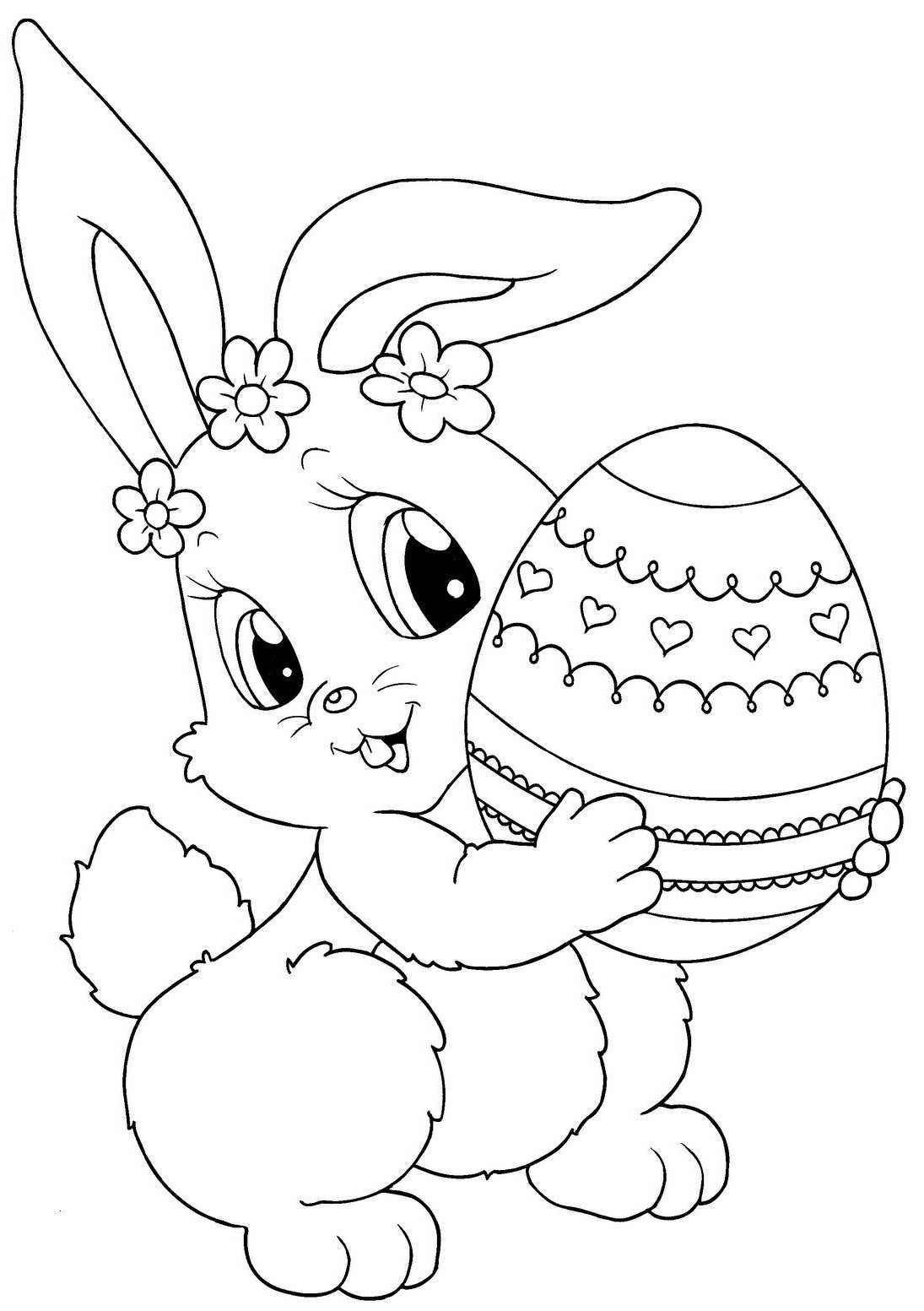 Printable Easter Colorings Free Online Blank Egg Cute | Coloring Pages - Easter Color Pages Free Printable
