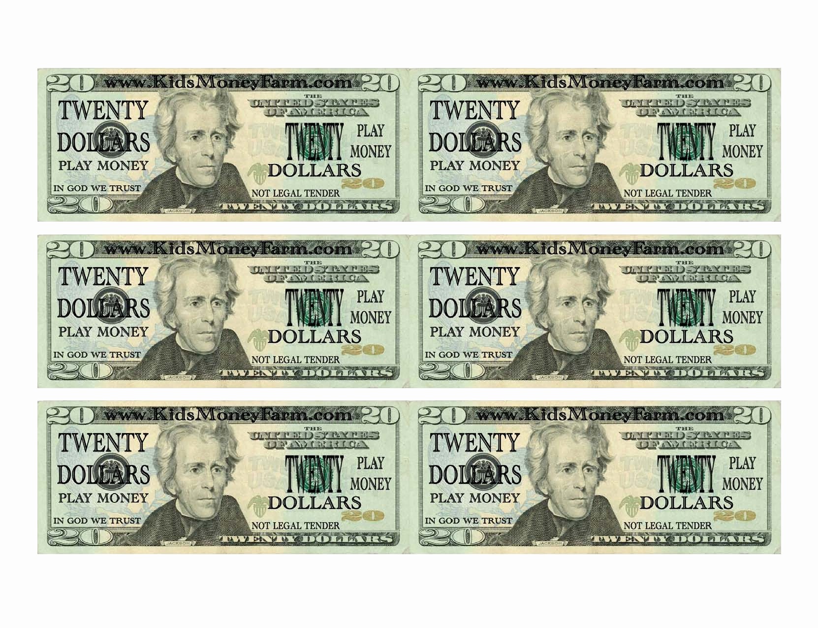 Free Printable Play Dollar Bills Free Printable