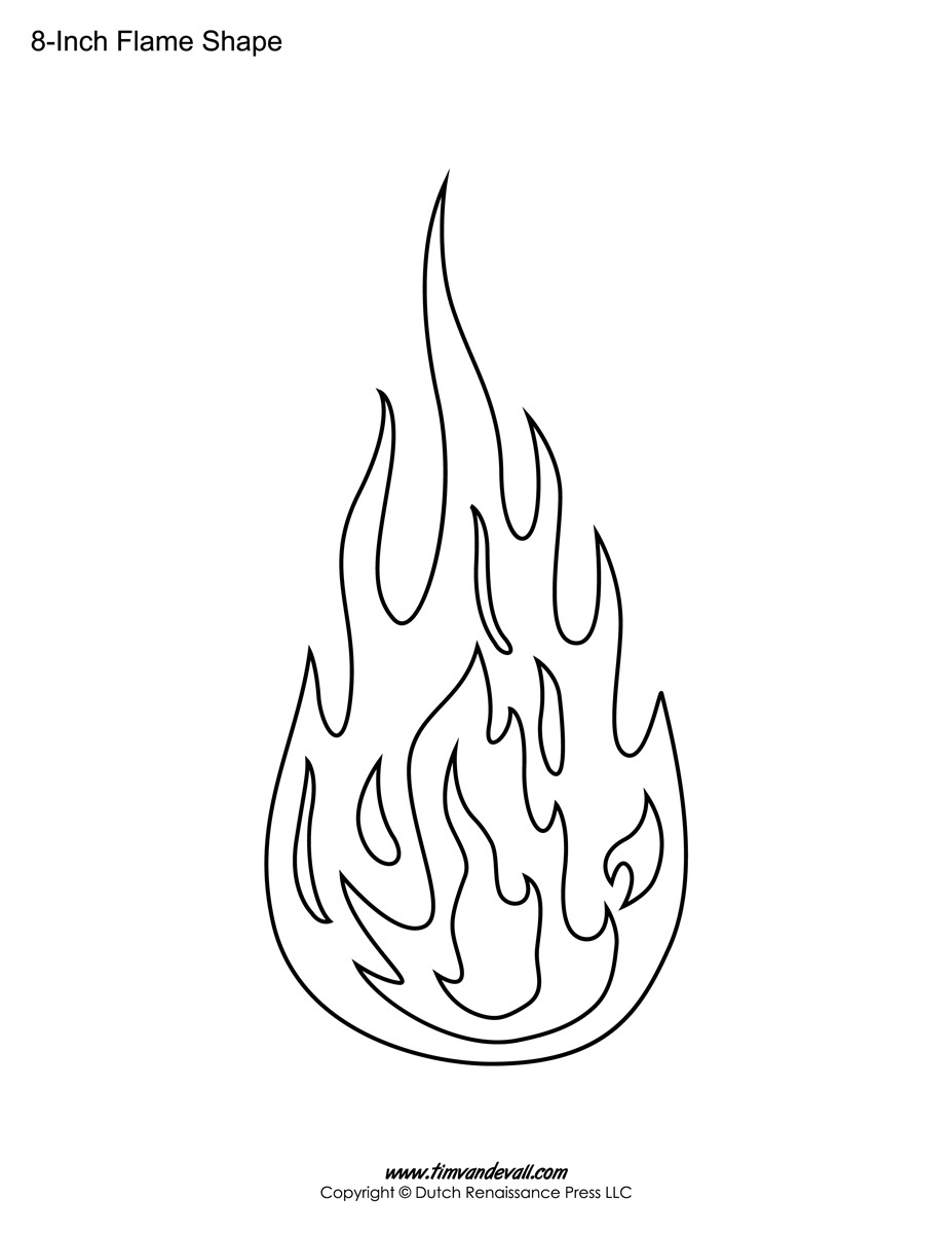 Printable Flames Template