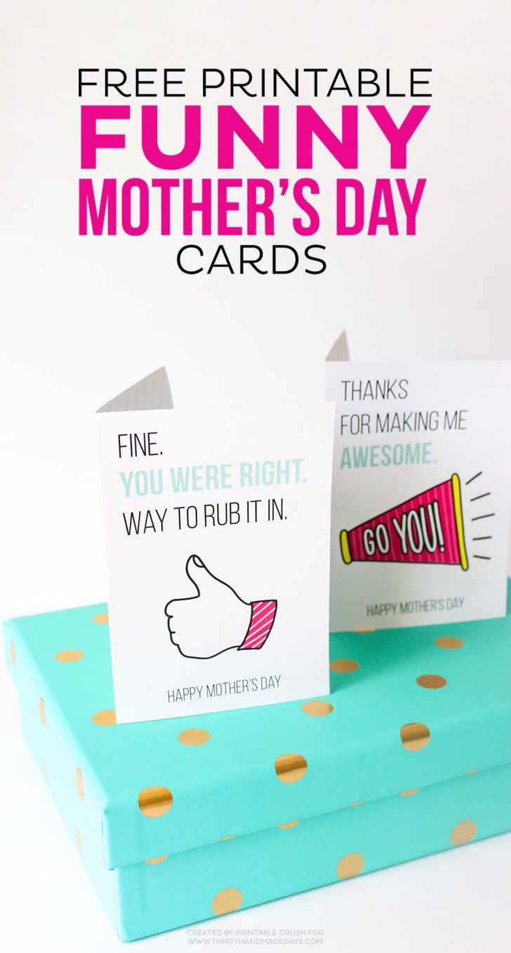 Free Printable Funny Mother's Day Cards