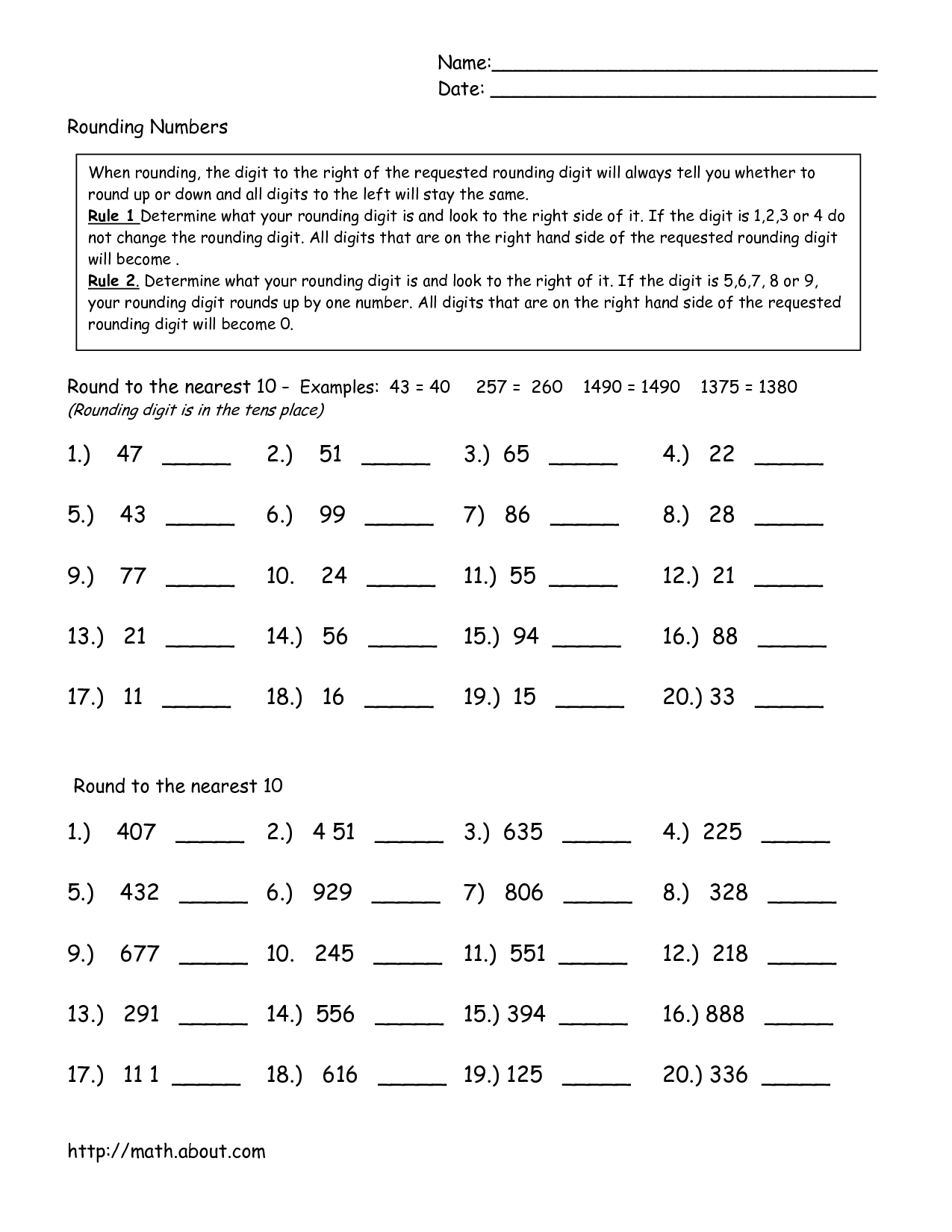 Ged Math Practice Slope Printable Worksheets