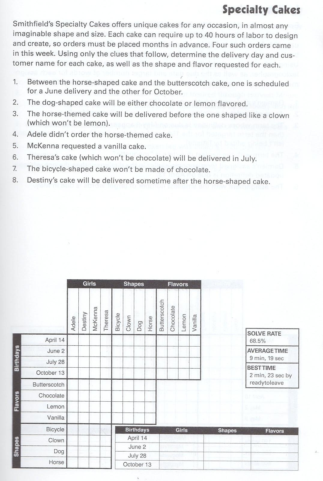 Printable Grid Logic Puzzles Logic Puzzles With Clues Free Printable - Free Printable Logic Puzzles