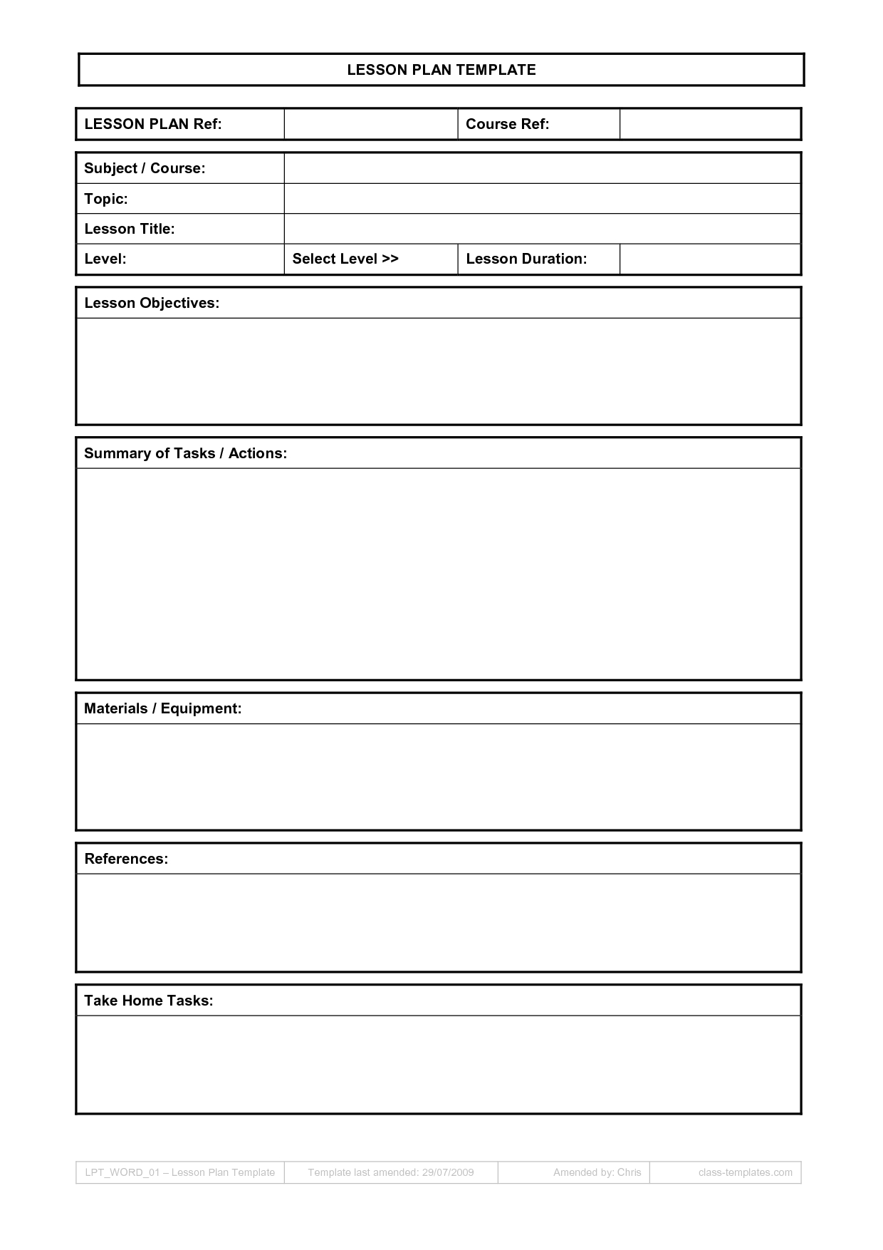 Printable Lesson Plan Template | Teaching Tools | Lesson Plan Format - Free Printable Lesson Plan Template