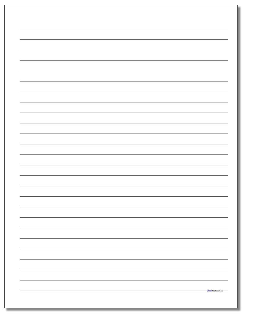 Printable Lined Paper - Free Printable Lined Paper
