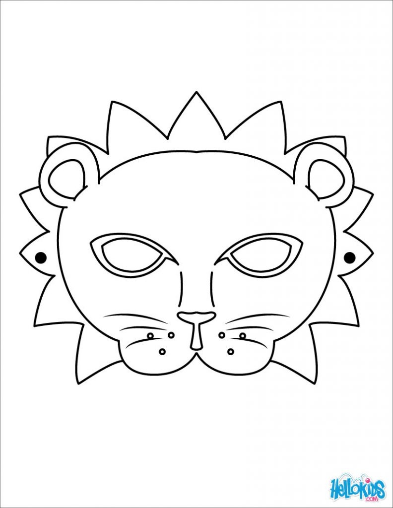 Printable Lion Mask | Coloring Pages - Free Printable Lion Mask
