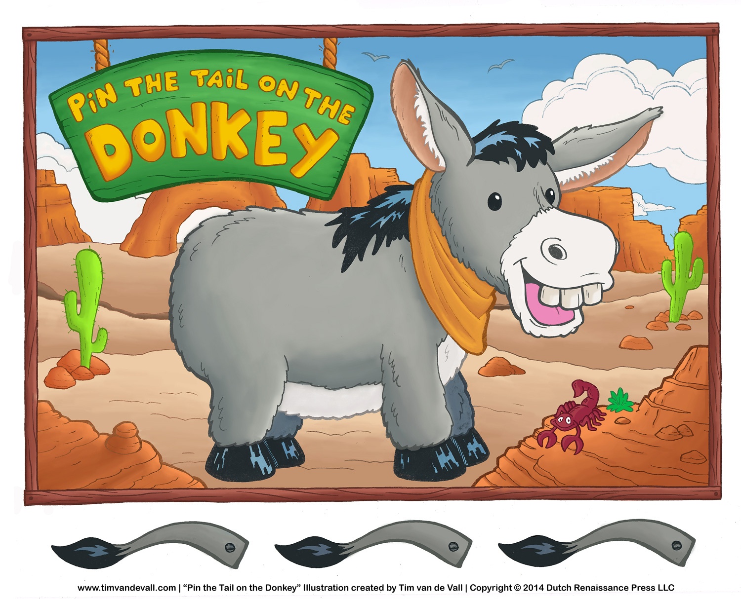 Printable Pin The Tail On The Donkey Game | Birthday Party Activities - Pin The Tail On The Donkey Printable Free