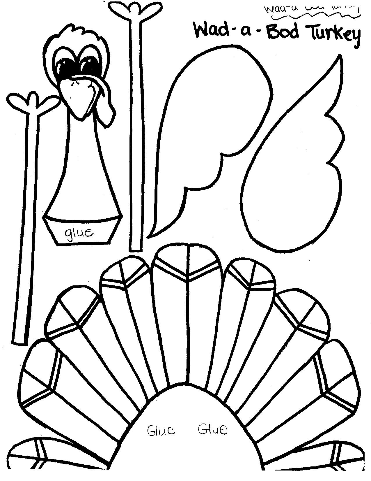 Free Printable Thanksgiving Turkey Template