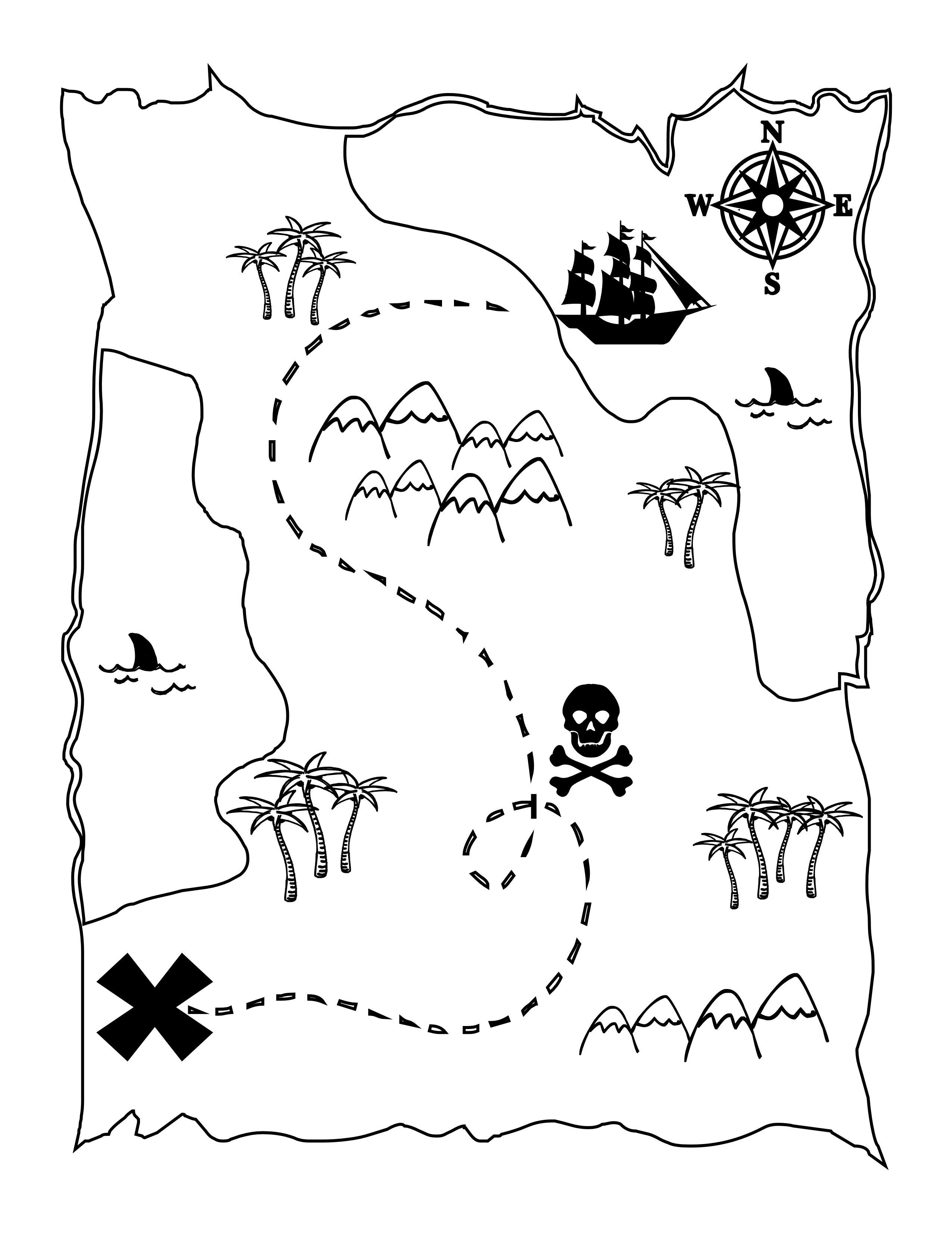 Printable Treasure Map Kids Activity | Printables | Pirate Maps - Free Printable Maps For Kids