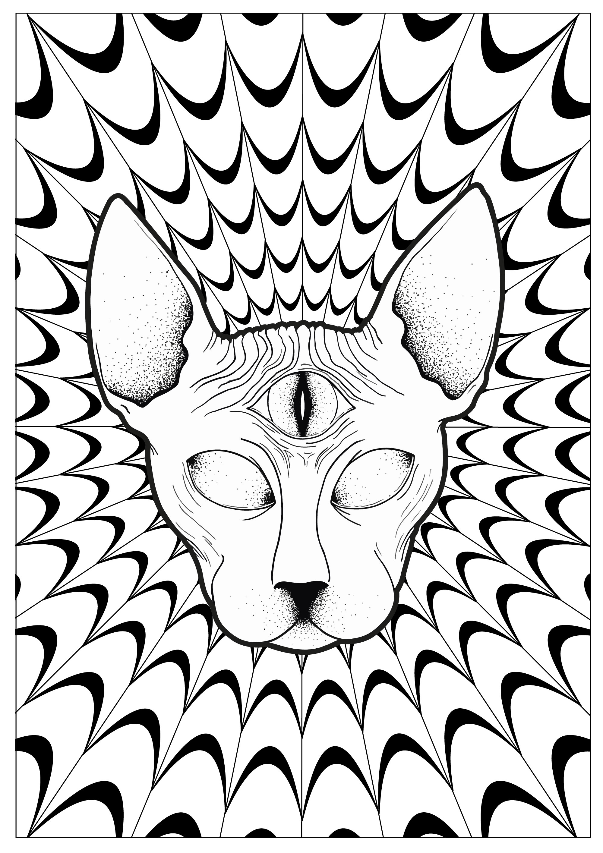 Psychedelic Coloring Pages For Adults Free Printable Trippy