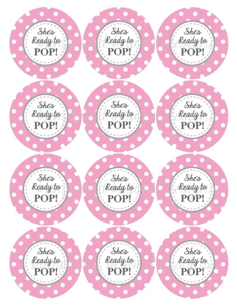 Ready To Pop Printable Labels Free | Baby Shower Ideas | Baby Shower - Free Printable She&amp;#039;s Ready To Pop Labels