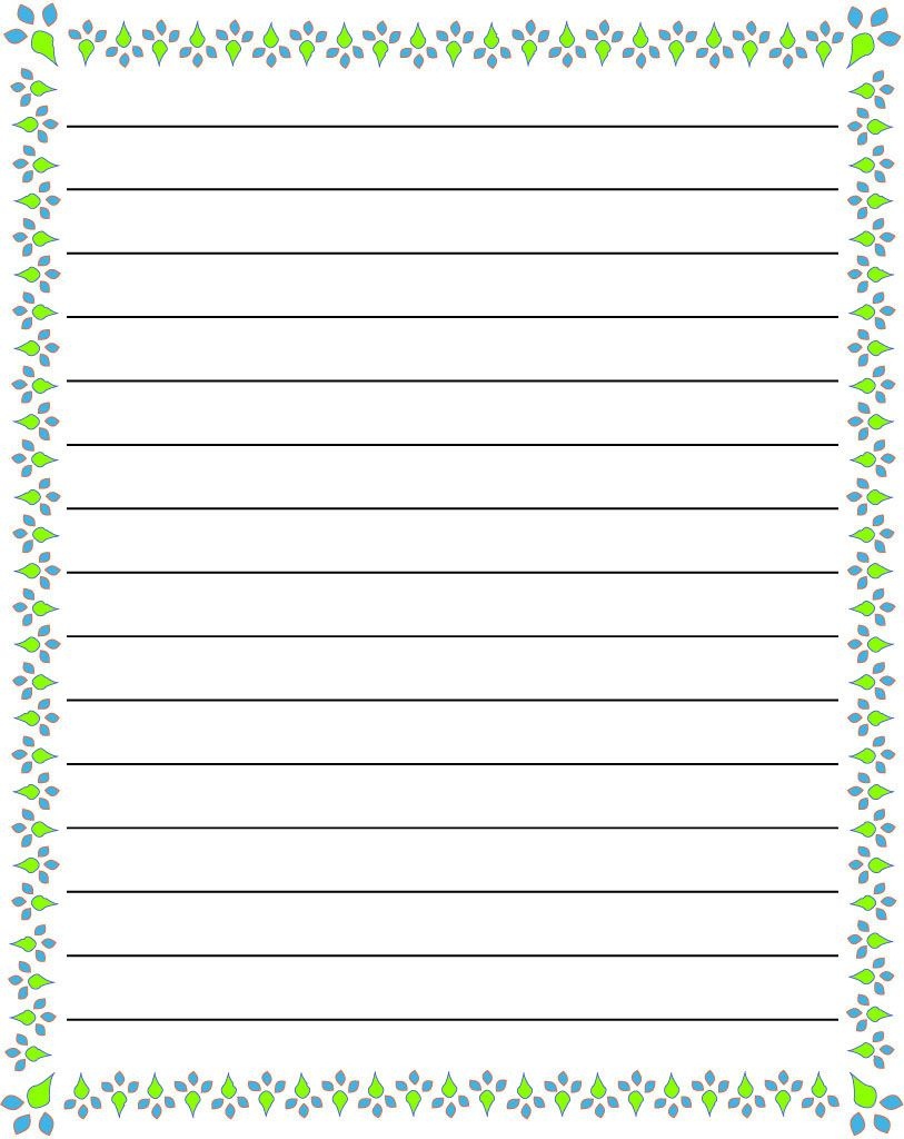 free printable writing paper with borders free printable