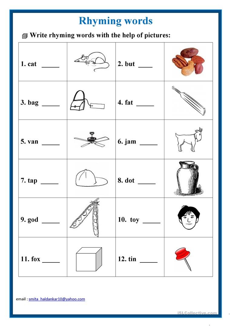rhyming-words-for-kindergarten-worksheets