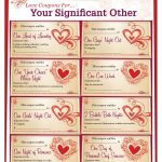 Romantic Love Coupon Template Printable | Love Coupons For Your   Free Printable Coupons For Husband