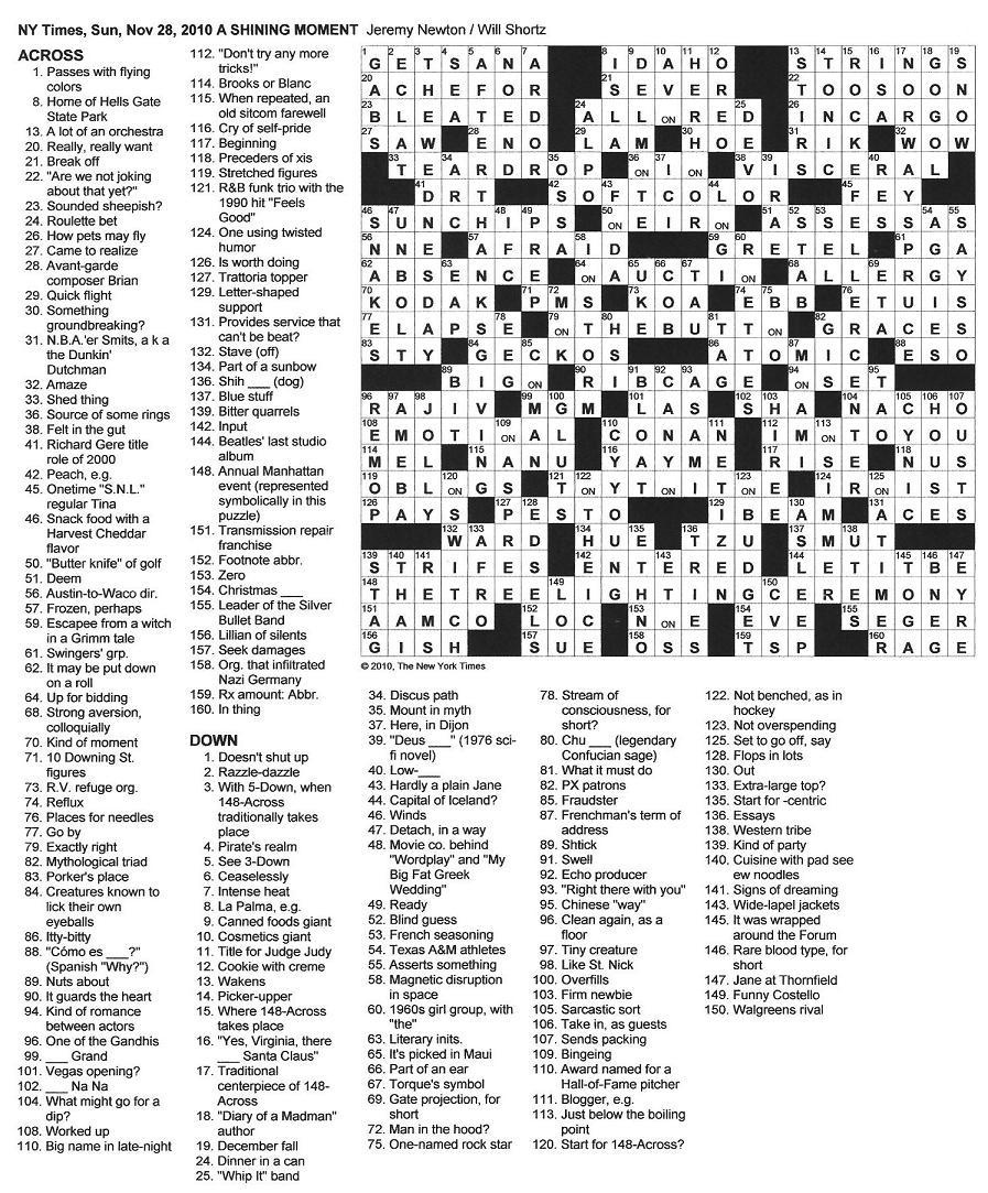 Roulette Crossword - Reds, Blacks, Evens Or Odds, In Roulette - Free La Times Crossword Printable