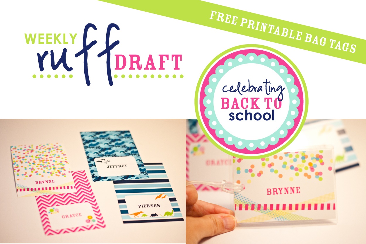 Ruff Draft: Free Printable School Bag Tags - Anders Ruff Custom - Free Printable Goodie Bag Tags