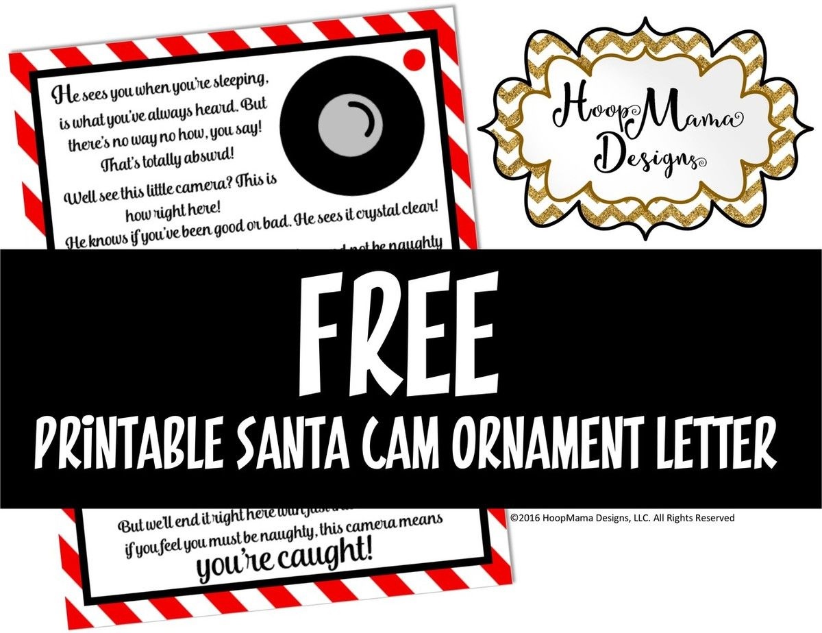 Santa Camera Letter Printable Download | Silhouette Cameo Tutorials - Free Printable Smile Your On Camera