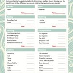 Simple Budget Worksheet Free Printable | For The Home | Budgeting   Free Printable Family Budget
