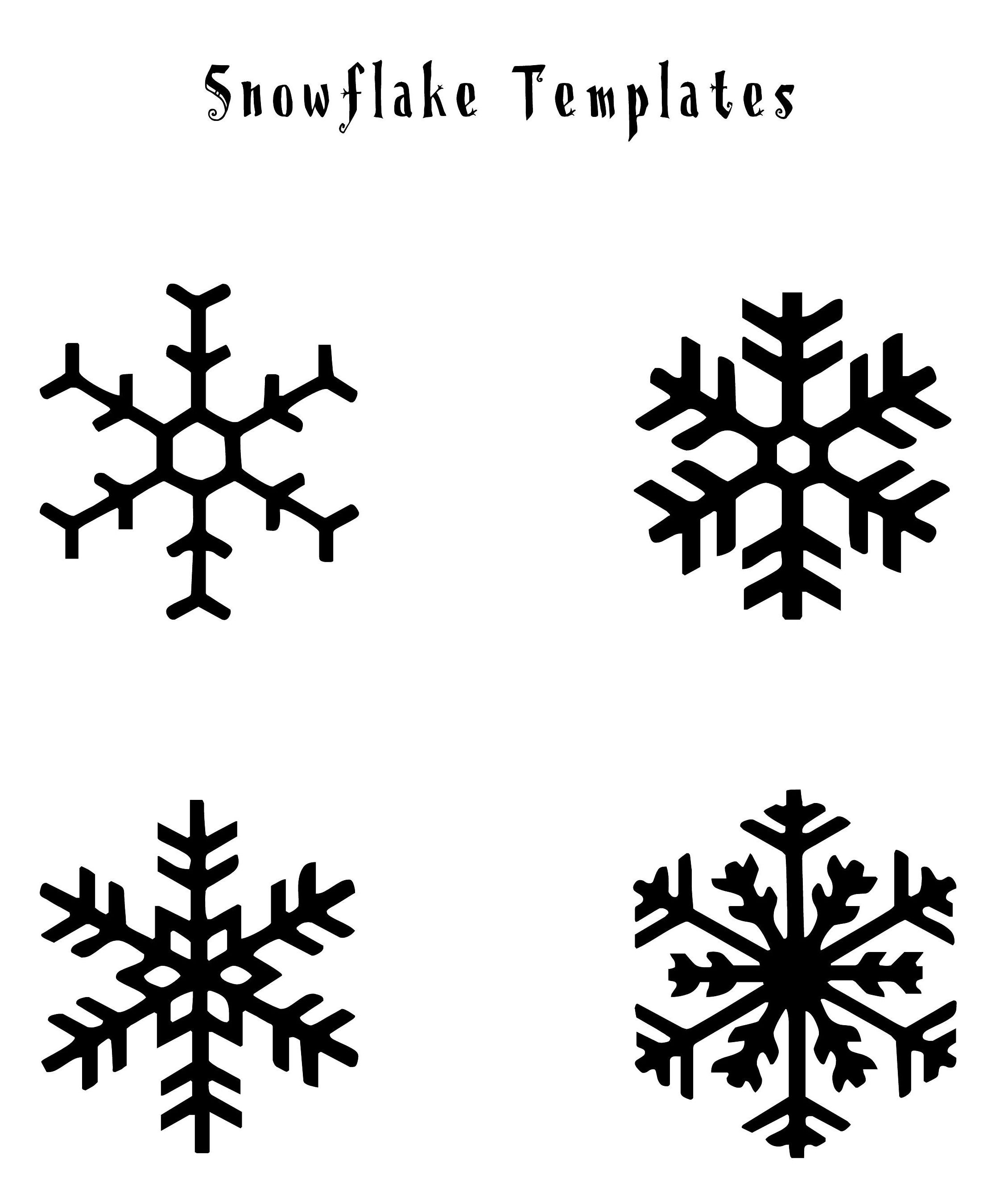 free printable snowflake patterns large and small snowflakes