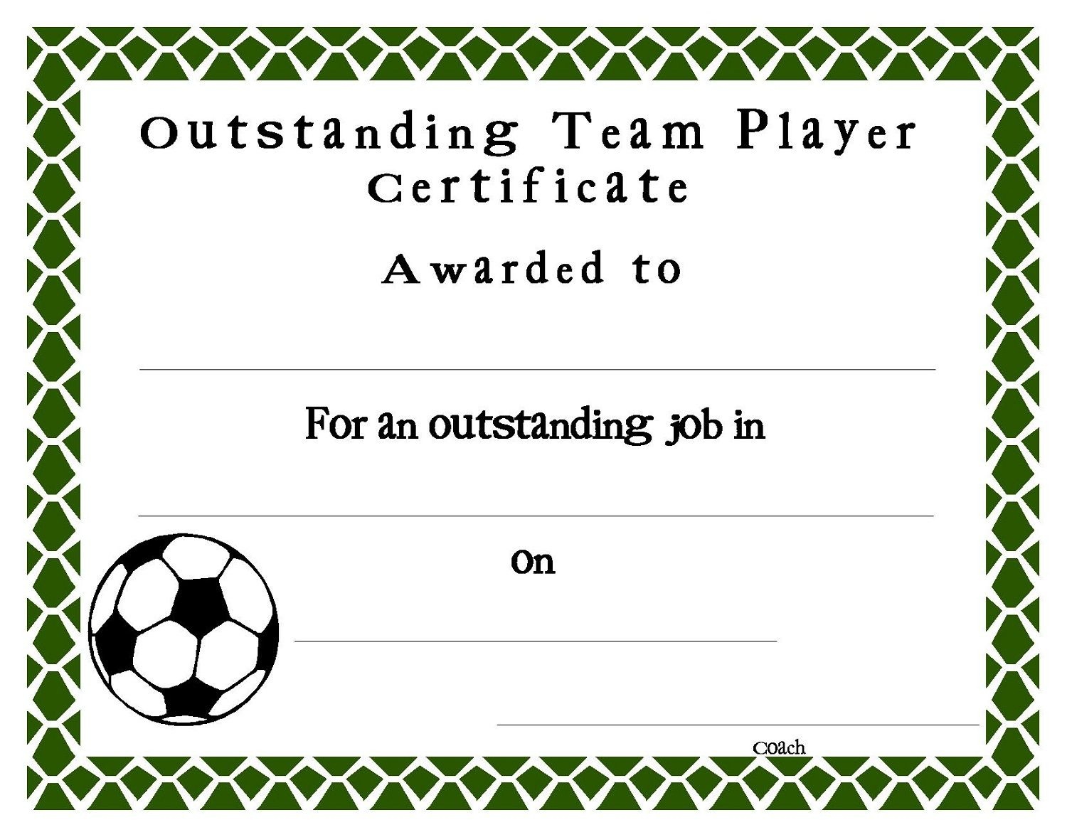 Soccer Certificate Templates Blank | K5 Worksheets | Sports - Sports Certificate Templates Free Printable