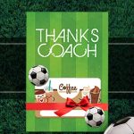 Soccer Coach Gift Thank You Card   Free Printable Download   Free Printable Soccer Thank You Cards