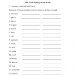 Spelling Worksheets | Fifth Grade Spelling Worksheets   Free Printable Spelling Practice Worksheets
