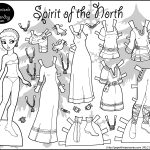 Spirit Of The North: Black And White Printable Paper Doll • Paper   Free Printable Paper Dolls Black And White