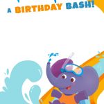 Splish Splash A Birthday Bash   Free Printable Birthday Invitation   Free Printable Water Park Birthday Invitations