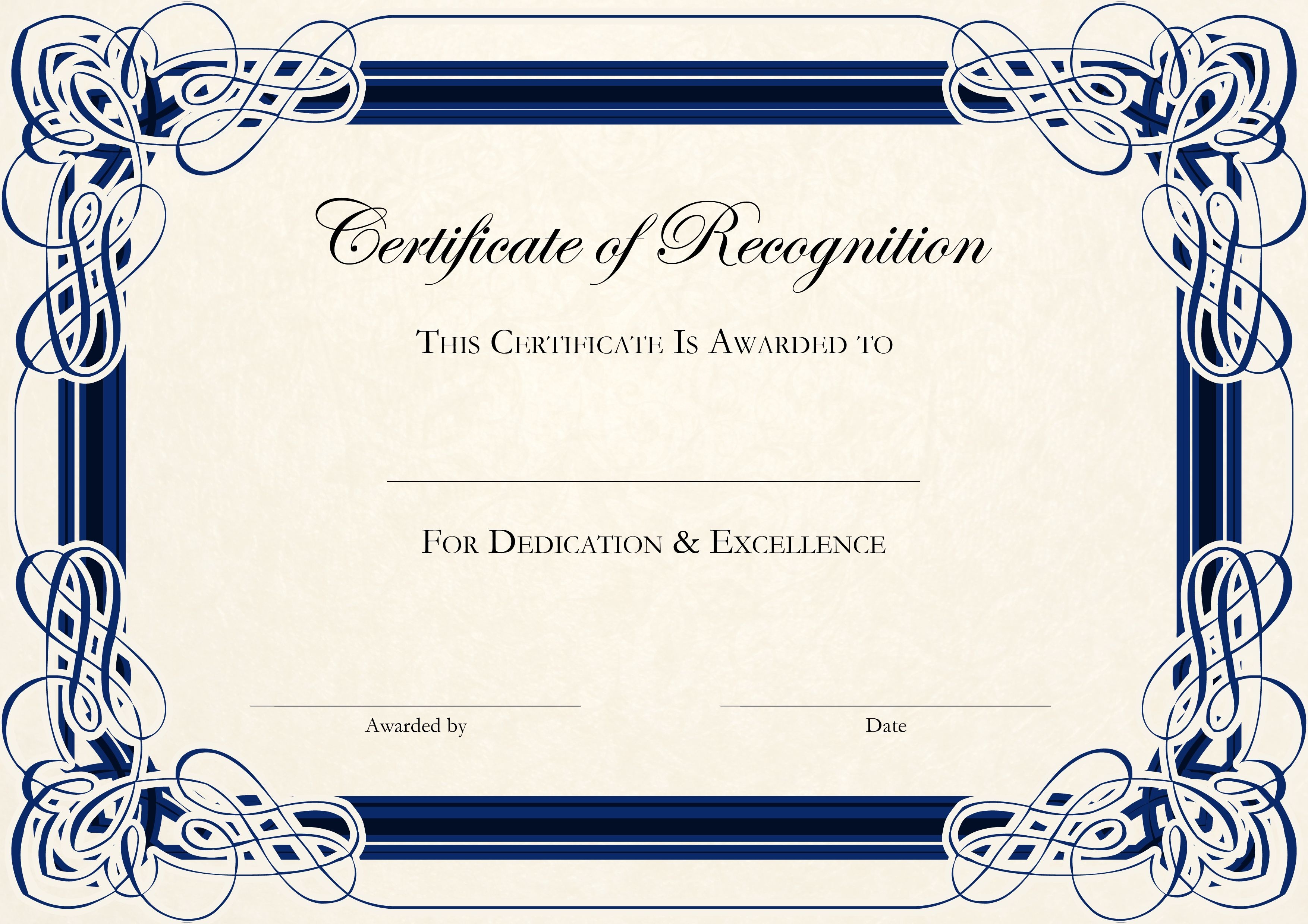 Sports Cetificate | Certificate Of Recognition A4 Thumbnail - Free Printable Certificate Templates