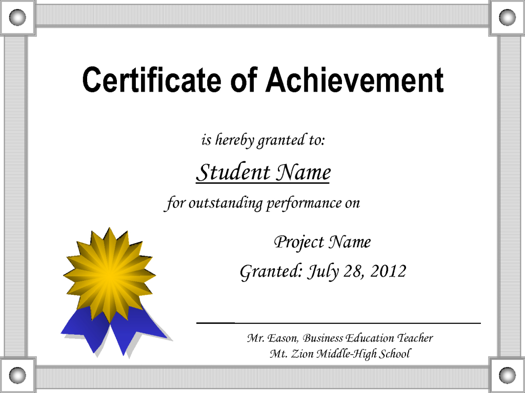 Star-Printable-Certificates-Of-Achievement-Templates-1024×768 - Free Printable Certificates Of Accomplishment