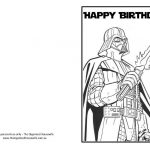 Star Wars Happy Birthday Card Coloring Pages | Projects To Try   Star Wars Printable Cards Free