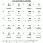 Subtraction With Regrouping Column Subtraction 3 Digits No   Free Printable 3 Digit Subtraction With Regrouping Worksheets