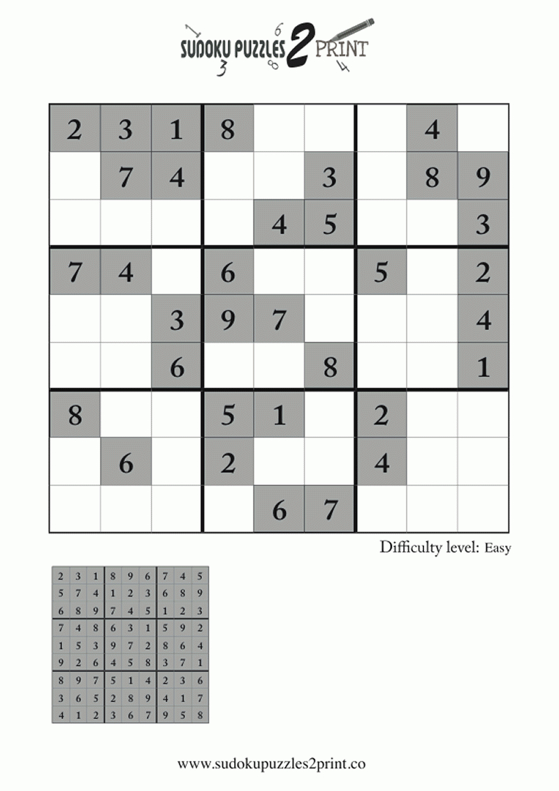Sudoku Printable With The Answer - Yahoo Image Search Results - Free Printable Sudoku With Answers