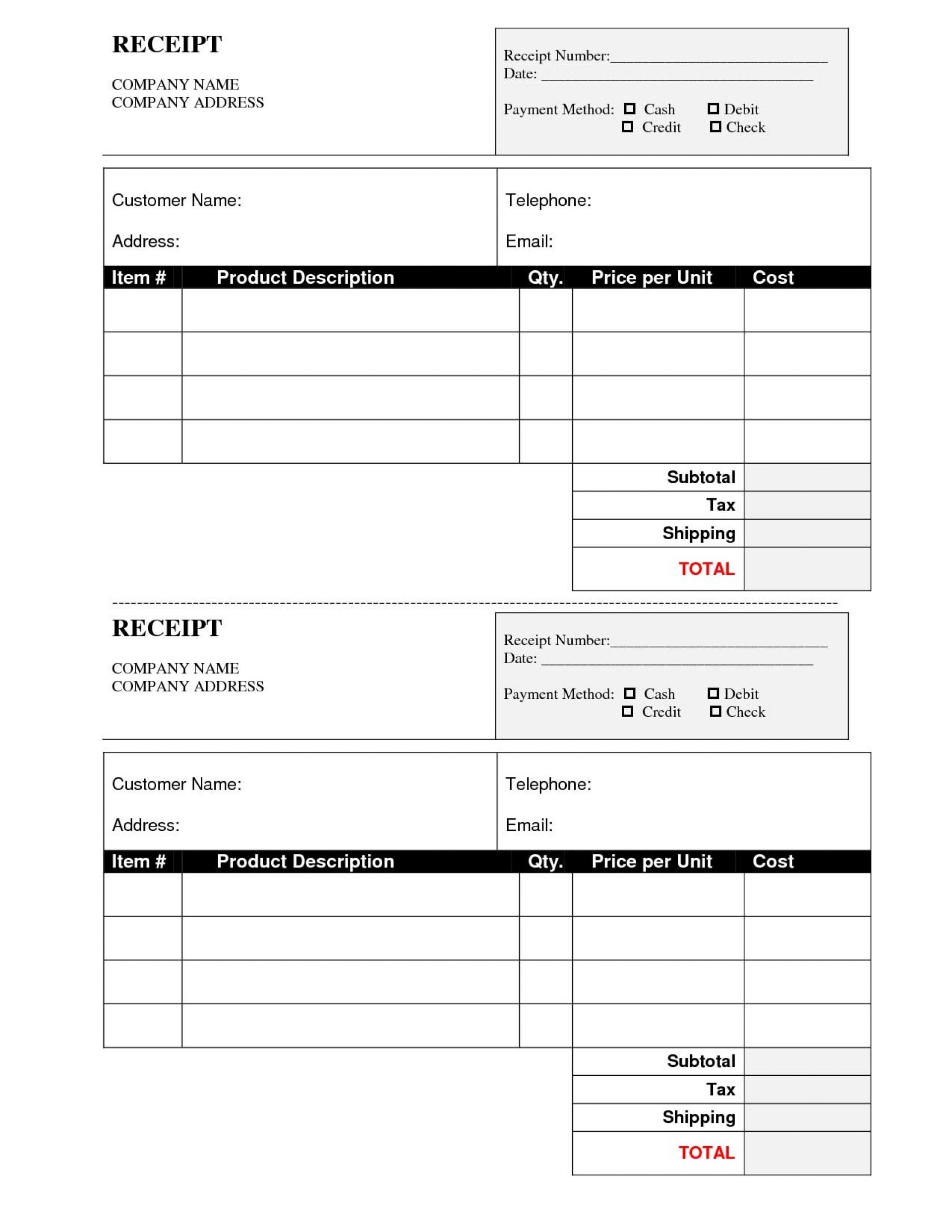 Surprising Free Printable Sales Receipt Template Ideas Forms - Free Printable Sales Receipts Online