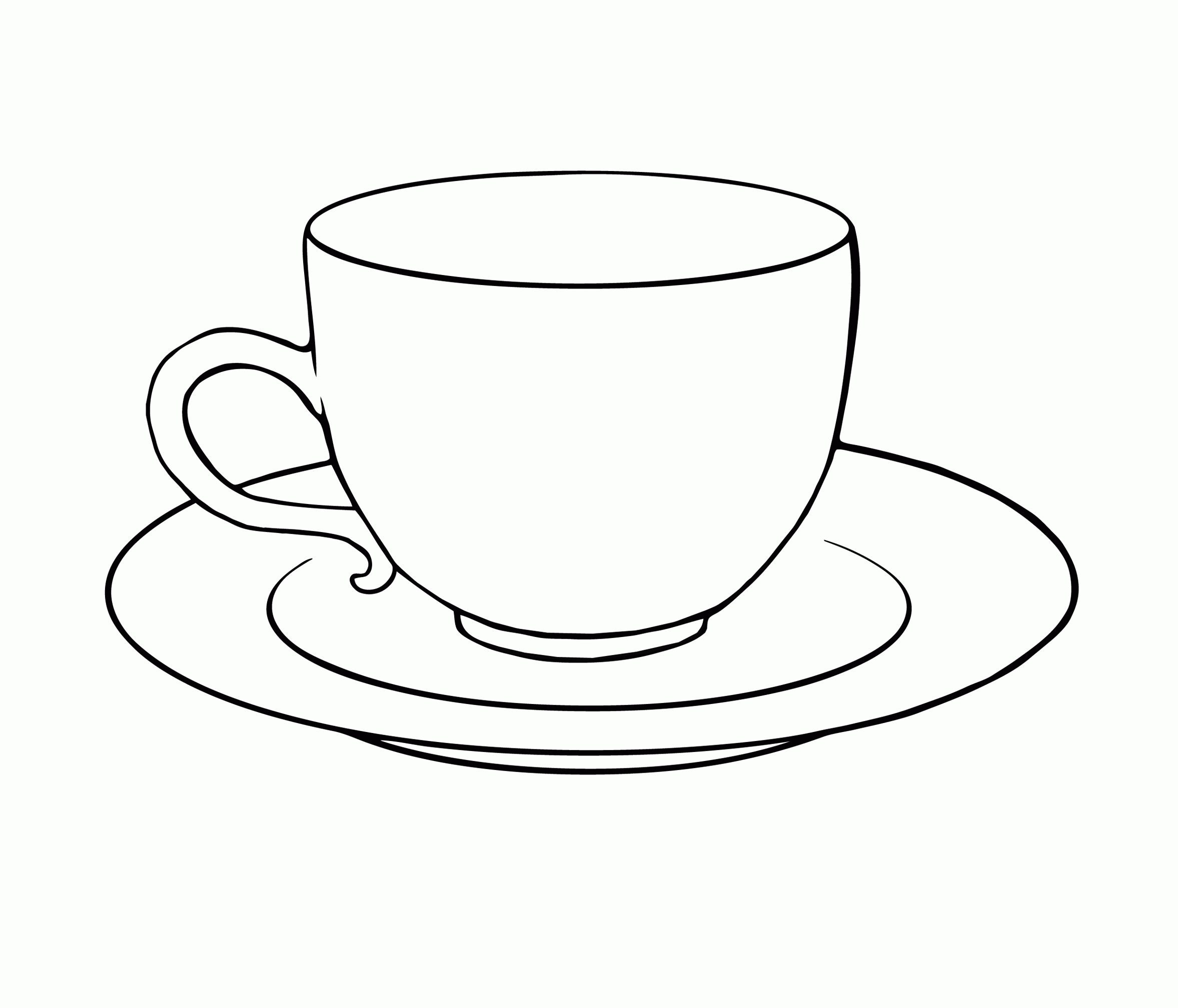 Tea Cup Colouring Page Clipart - Free To Use Clip Art Resource - Free Printable Tea Cup Coloring Pages