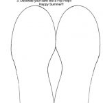 Template | Card Templates And Techniques | Card Templates, Templates   Free Printable Flip Flop Pattern