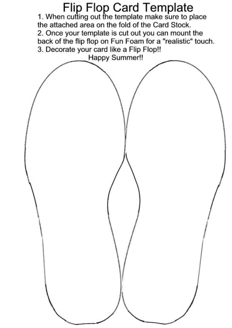 Free Printable Flip Flop Pattern - Free Printable