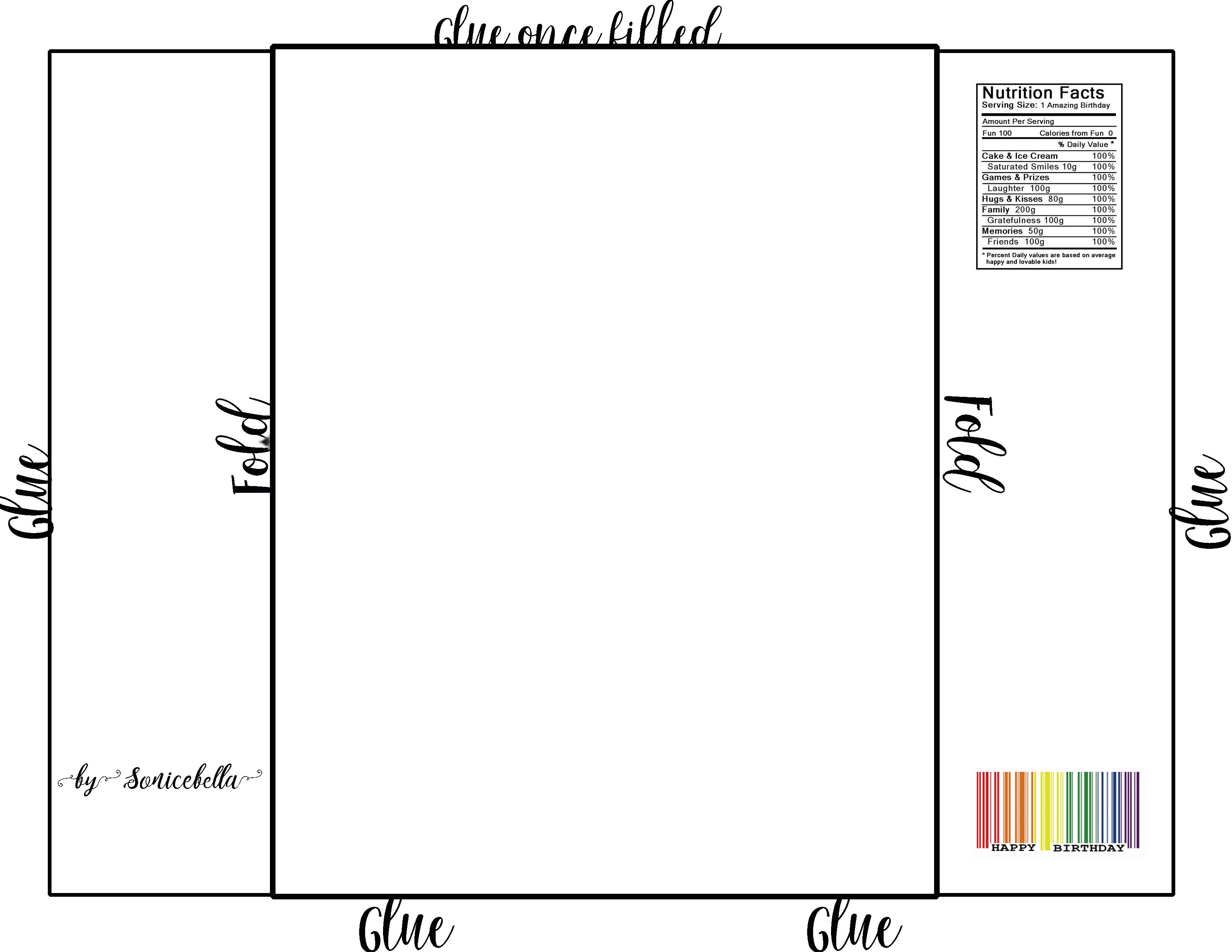 Template Collection. Full Size Candy Bar Wrapper Template - Iggms - Free Printable Candy Bar Wrappers Templates