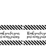 Thank You Cards Or Poster { Thank You For Your Part In My Journey   Free Printable Thank You Cards Black And White